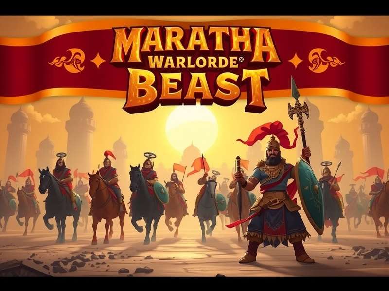 Maratha Warlord Beast game banner showing Maratha warriors in battle